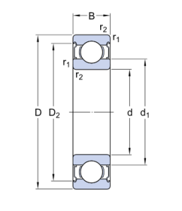 Картинка 6002-2Z/C2E   подшипник SKF  от компании «BC Industry» - SKF Шымкент, SKF Алматы. Купить подшипники SKF в Шымкенте. Купить подшипники SKF в Алматы. SKF Казахстан.