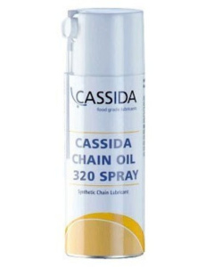 Картинка CHAIN OIL 320 SPRAY  CASSIDA (0.4L) от компании «BC Industry» Пищевая смазка, для пищевого производства, смазочные материалы и средства для пищевого производства купить в Алматы в Казахстане. Пищевой допуск H1.