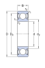 63800 2RS1 подшипник SKF
