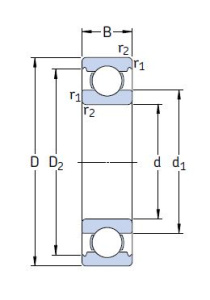 Картинка W 619/6-2Z подшипник SKF от компании «BC Industry» - SKF Шымкент, SKF Алматы. Купить подшипники SKF в Шымкенте. Купить подшипники SKF в Алматы. SKF Казахстан.