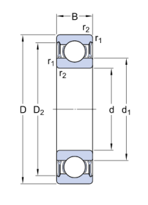 Картинка 61907-2RZ/С3GJN   подшипник SKF от компании «BC Industry» - SKF Шымкент, SKF Алматы. Купить подшипники SKF в Шымкенте. Купить подшипники SKF в Алматы. SKF Казахстан.