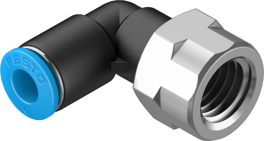 Картинка 153275 Штуцер QSLF-1/4-6-B от компании BCIndustry